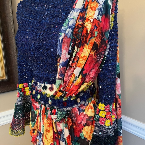 Beautiful pre-draped lehenga saree Indian India Hindu wedding Sangeet sari - Picture 8 of 9